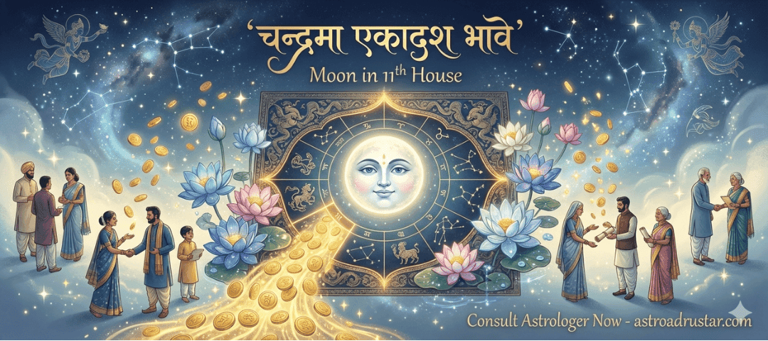 Moon in 11th House: Friendship, Gains & Life Fulfillment